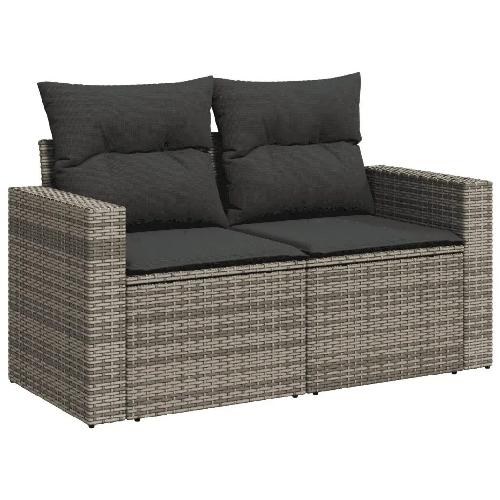 5 Piece Garden Sofa Set with Cushions Grey Outdoor Patio Furniture Modular