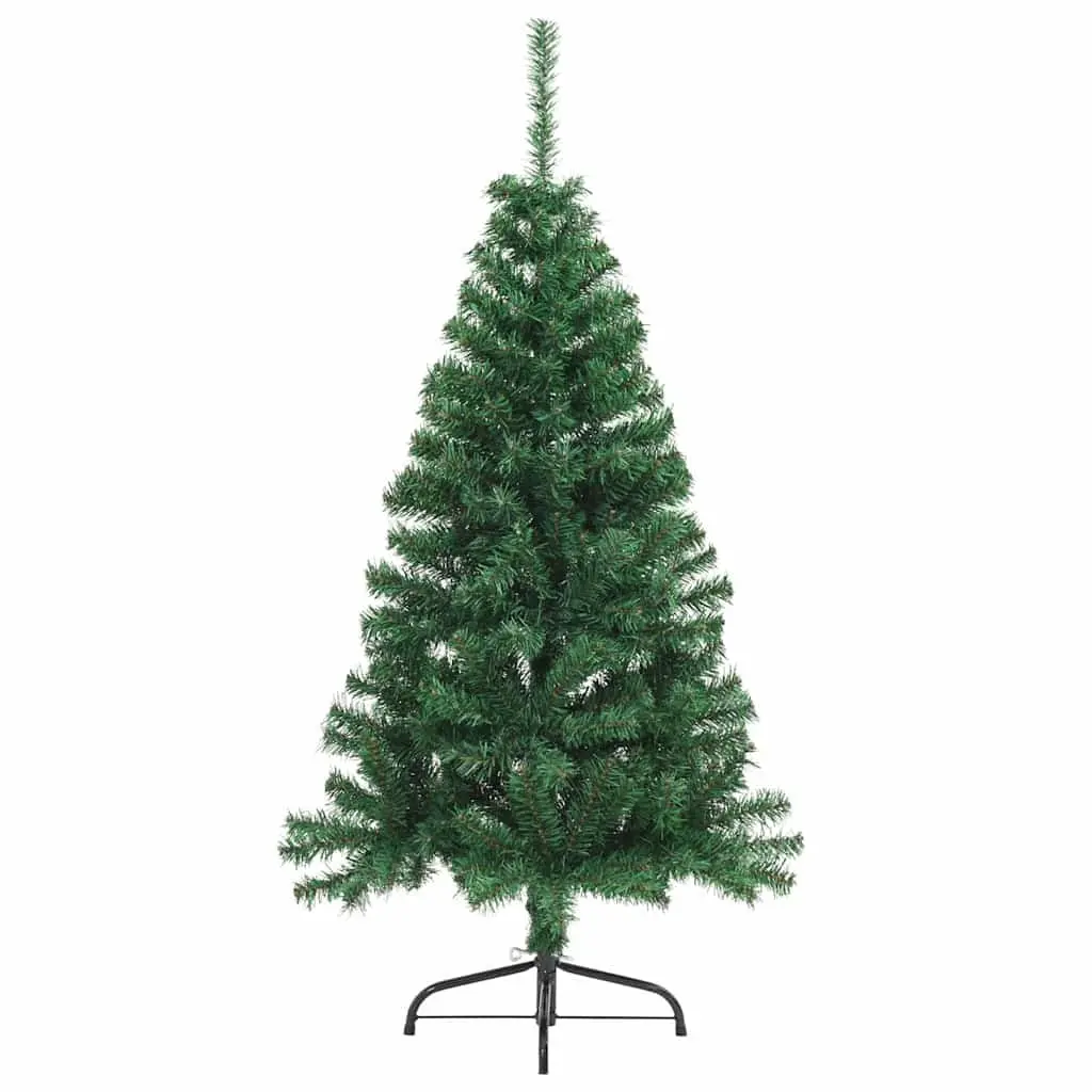 Artificial Half Christmas Tree 150cm Green PVC with Stand Space-Saving Wall