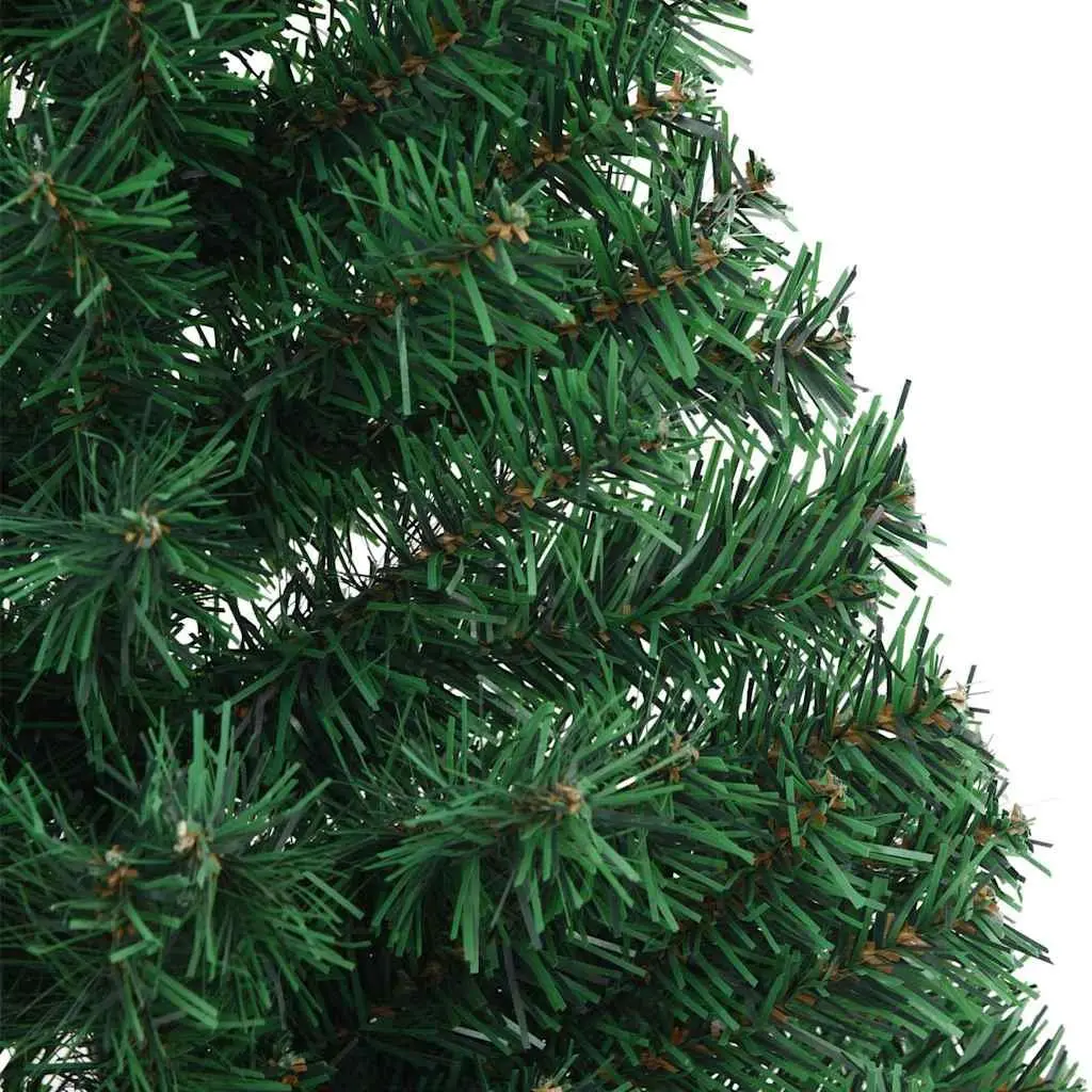 Artificial Half Christmas Tree 150cm Green PVC with Stand Space-Saving Wall