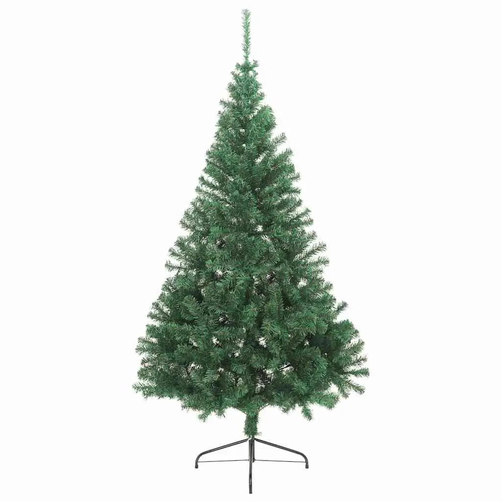 Artificial Half Christmas Tree Wall Mount Green 210cm PVC Holiday Seasonal