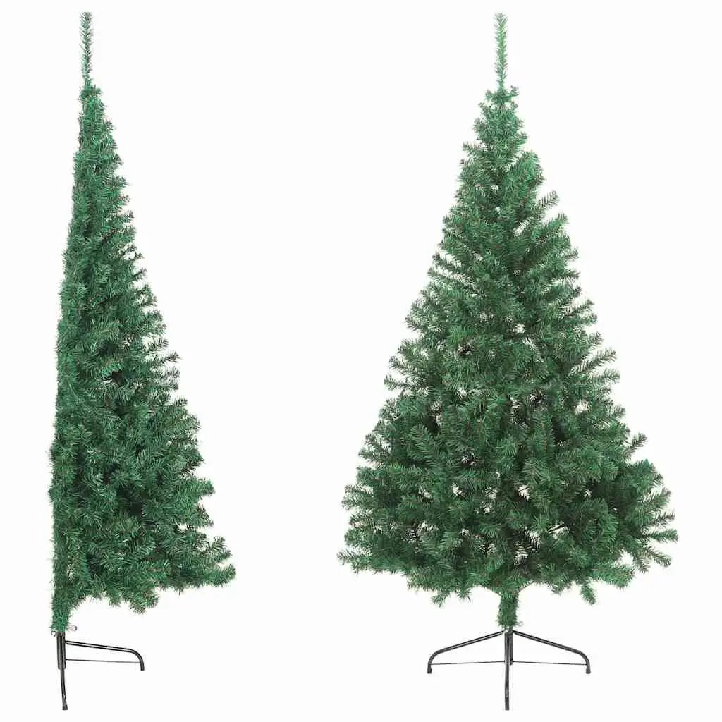 Artificial Half Christmas Tree Wall Mount Green 210cm PVC Holiday Seasonal