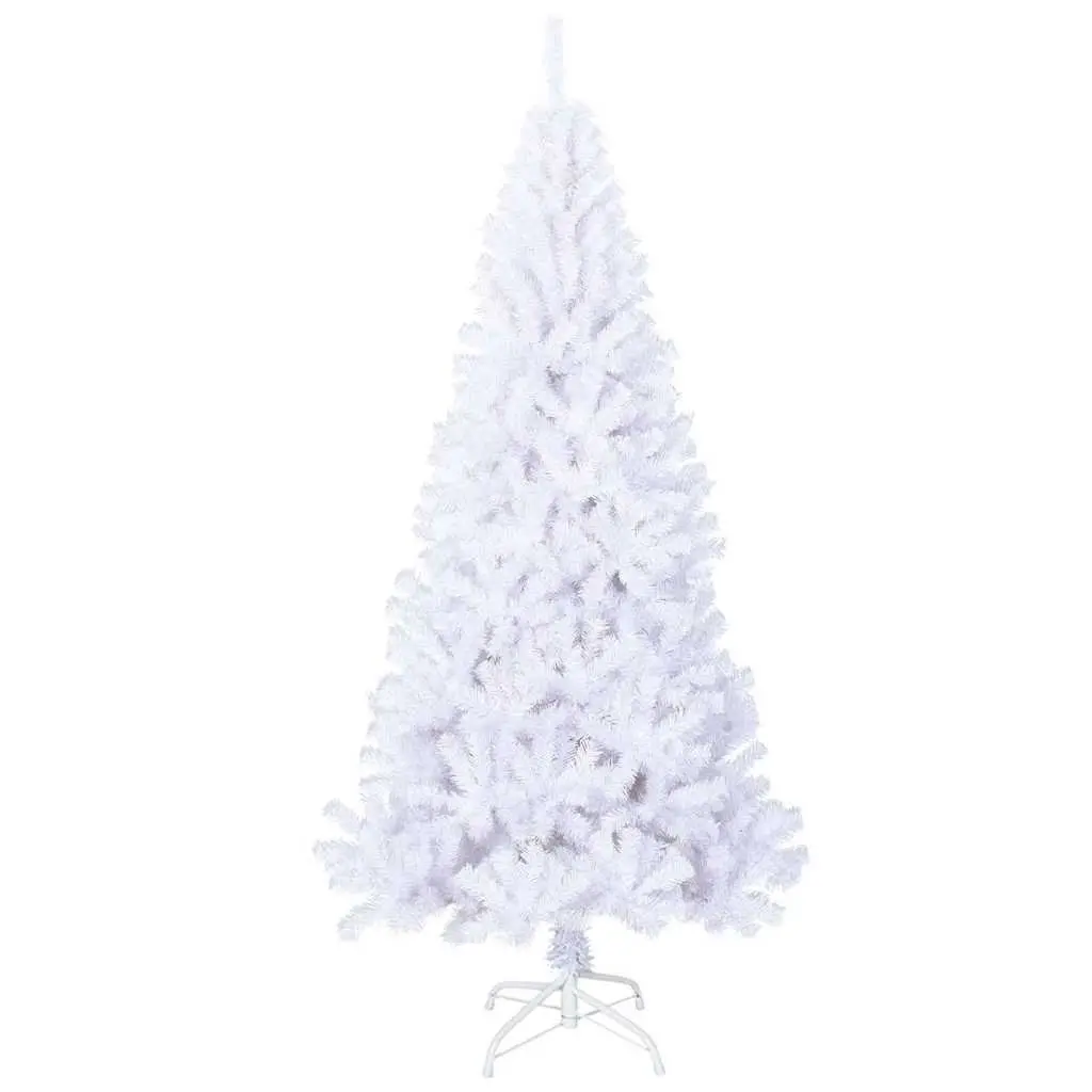 Artificial Christmas Tree Extra Thick Branches 180cm White PVC Indoor Outdoor