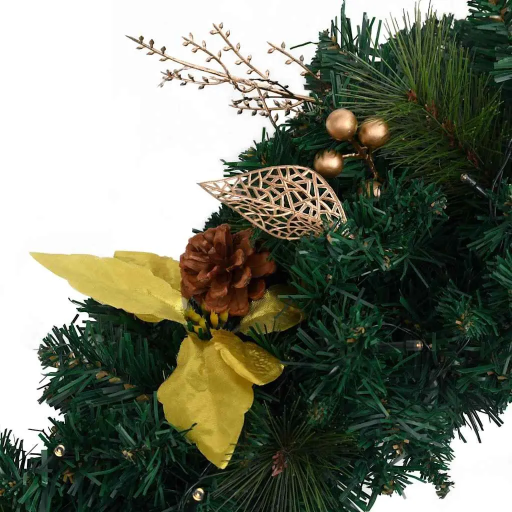 Christmas Arch Decoration with LED Lights 90cm Green