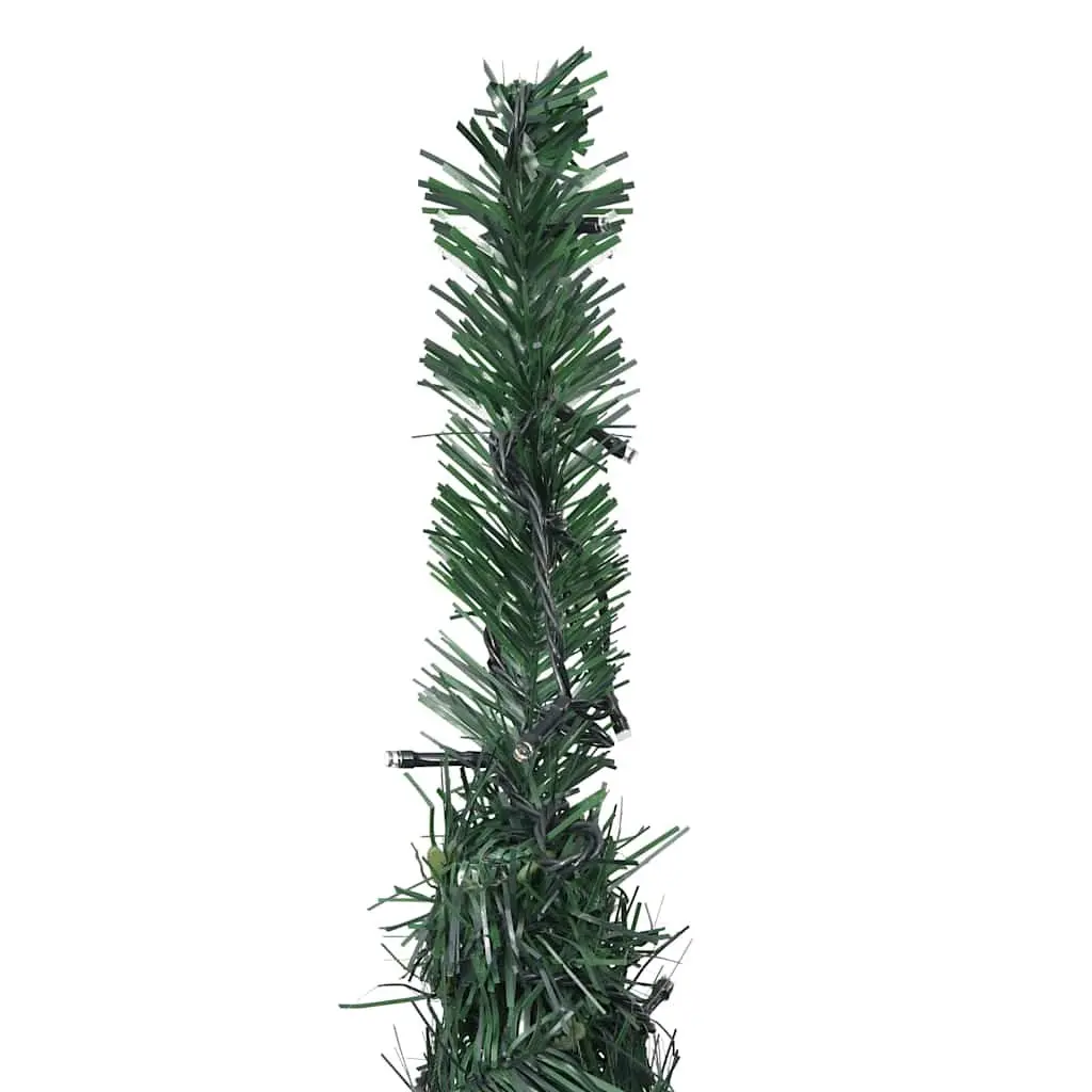 Pop-up Artificial Christmas Tree 210cm Green Pre-lit LED String Xmas Home Decor
