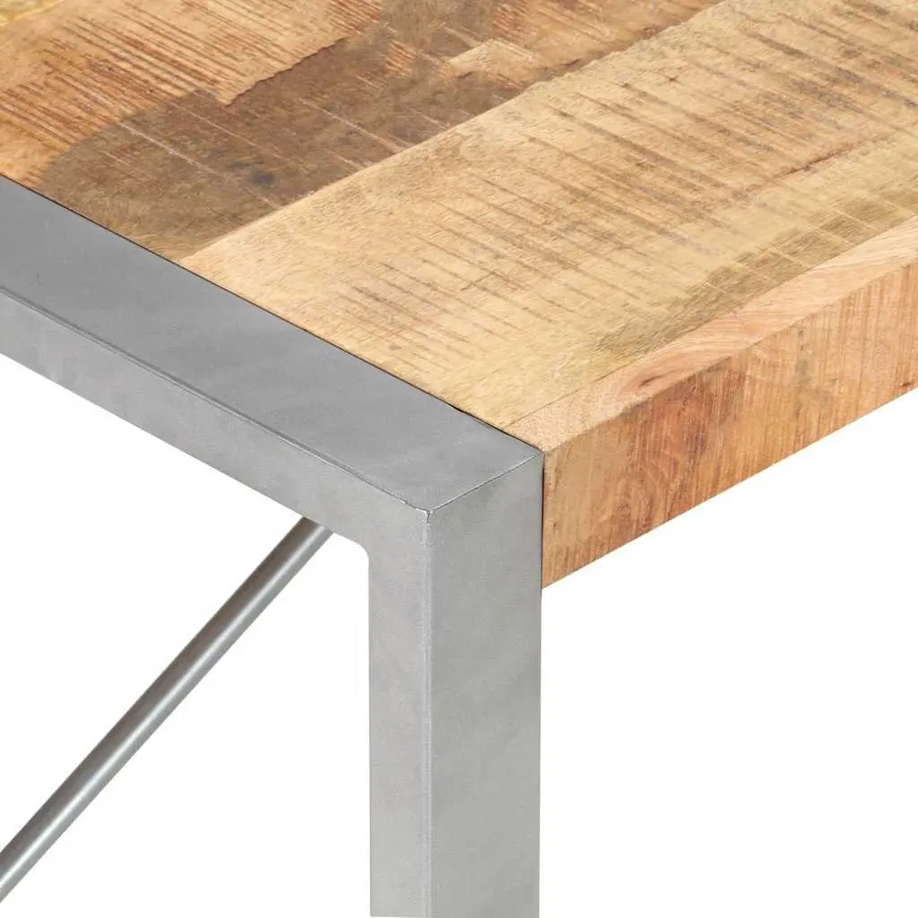 Coffee Table 120x60x40 cm Rough Mango Wood Brown Industrial Accent Living Room