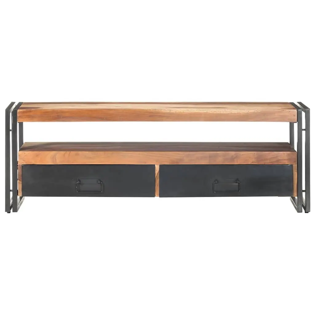TV Cabinet Wooden Storage Unit with Drawers Open Compartment 120x30x40 cm Brown