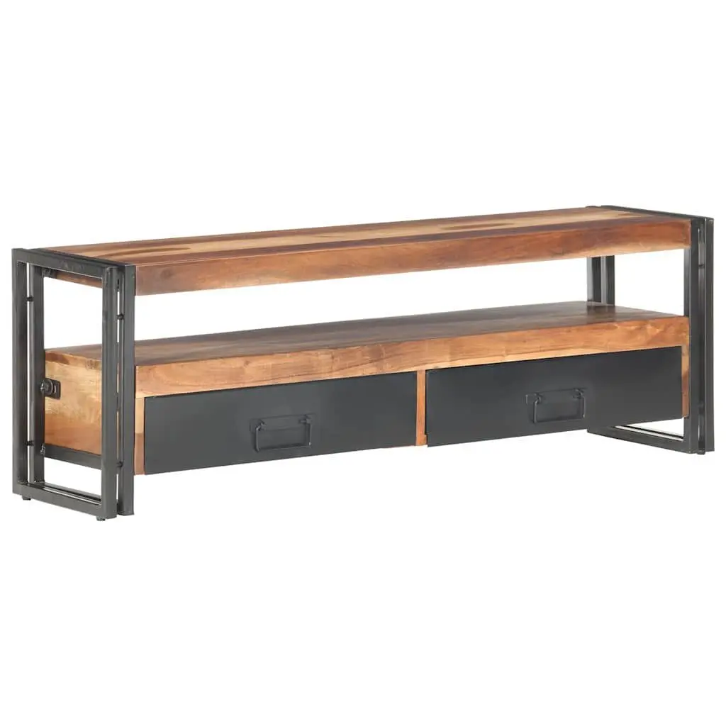 TV Cabinet Wooden Storage Unit with Drawers Open Compartment 120x30x40 cm Brown
