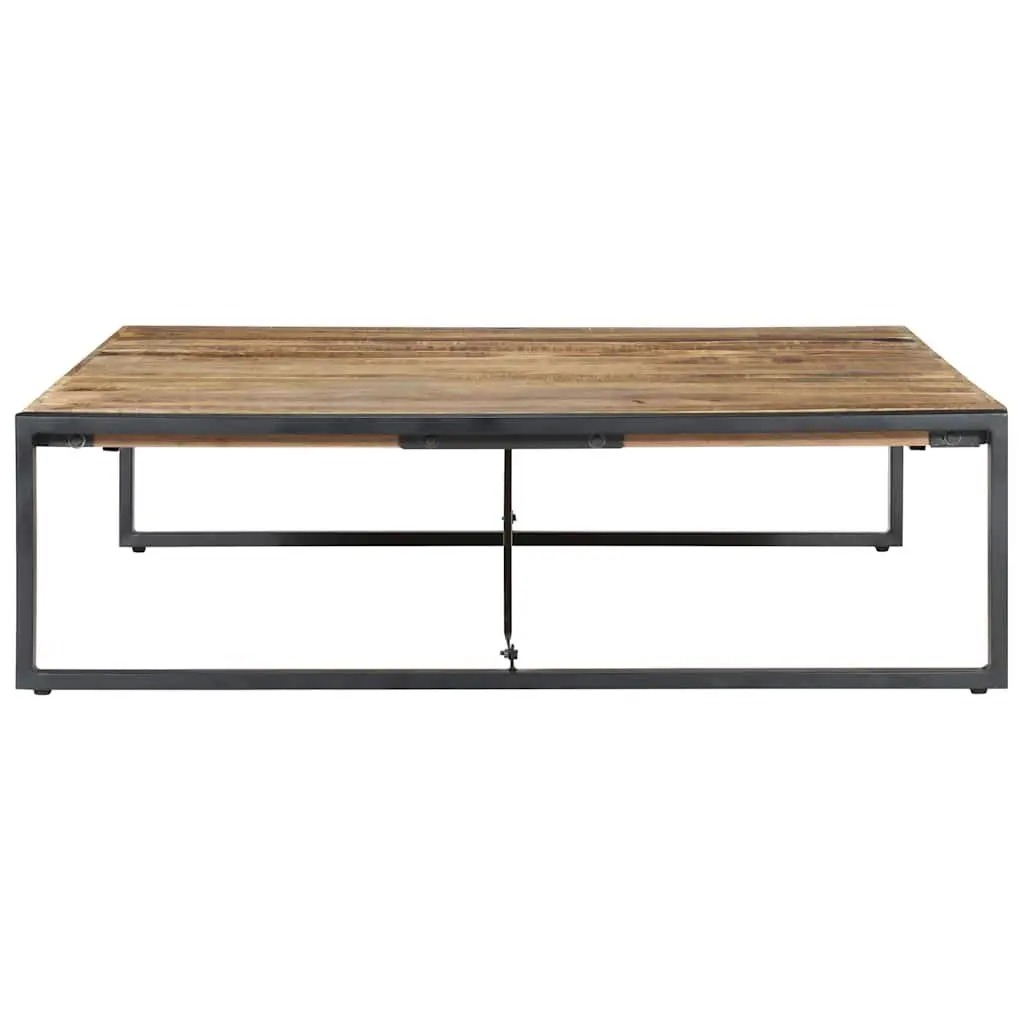 Coffee Table Industrial Style Solid Wood Mango 140x140x40cm Brown