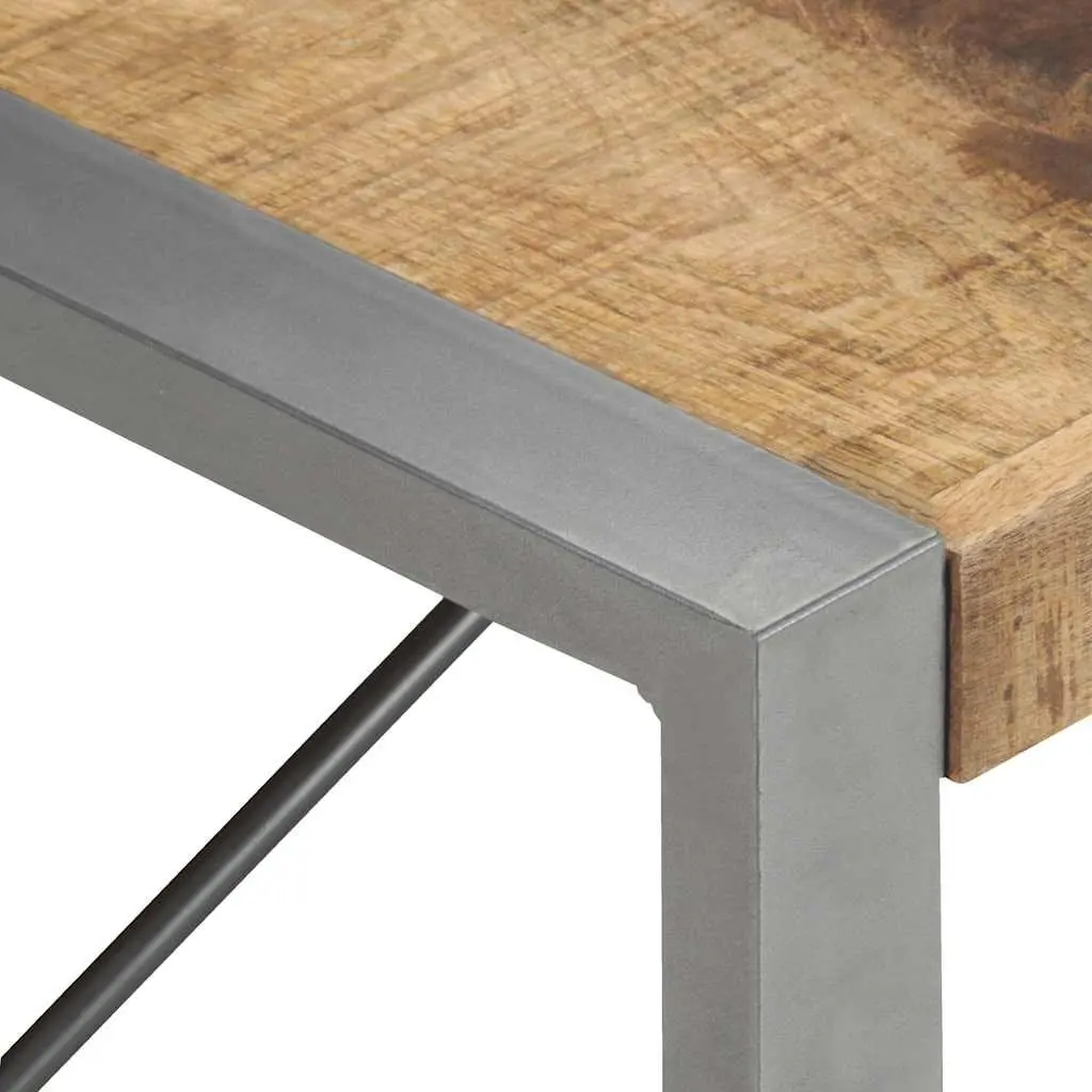 Coffee Table Industrial Style Solid Mango Wood 180x90x40 cm Brown