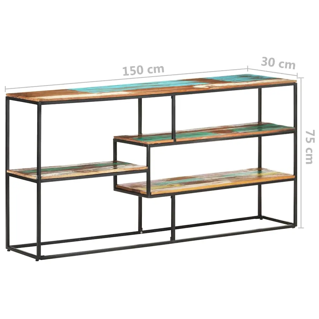 Solid Reclaimed Wood Sideboard Industrial Storage Cabinet 150x30x75 cm Brown