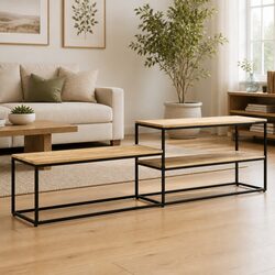 TV Cabinet 180x30x50 cm Rough Mango Wood Industrial Stereo Media Unit Storage