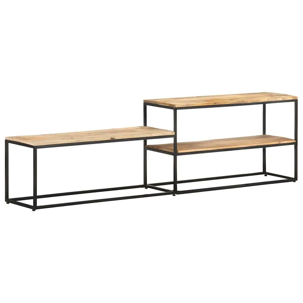 TV Cabinet Industrial Style Rough Mango Wood 180x30x50 cm Brown