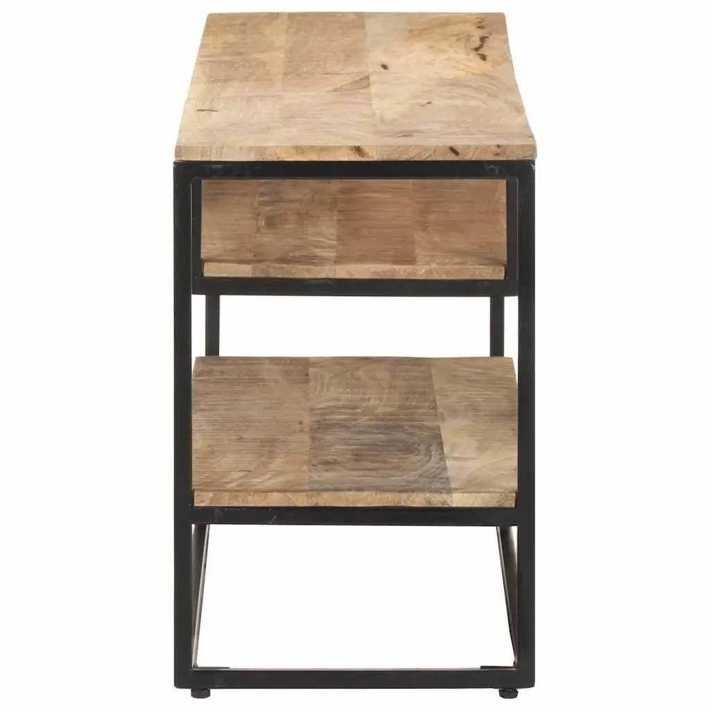 TV Cabinet Industrial Style Rough Mango Wood 130x30x45cm