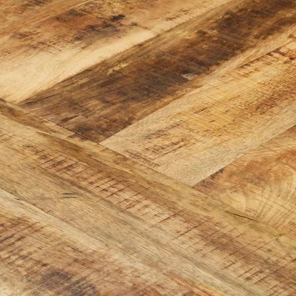 Round Dining Table 175cm Rough Mango Wood Brown
