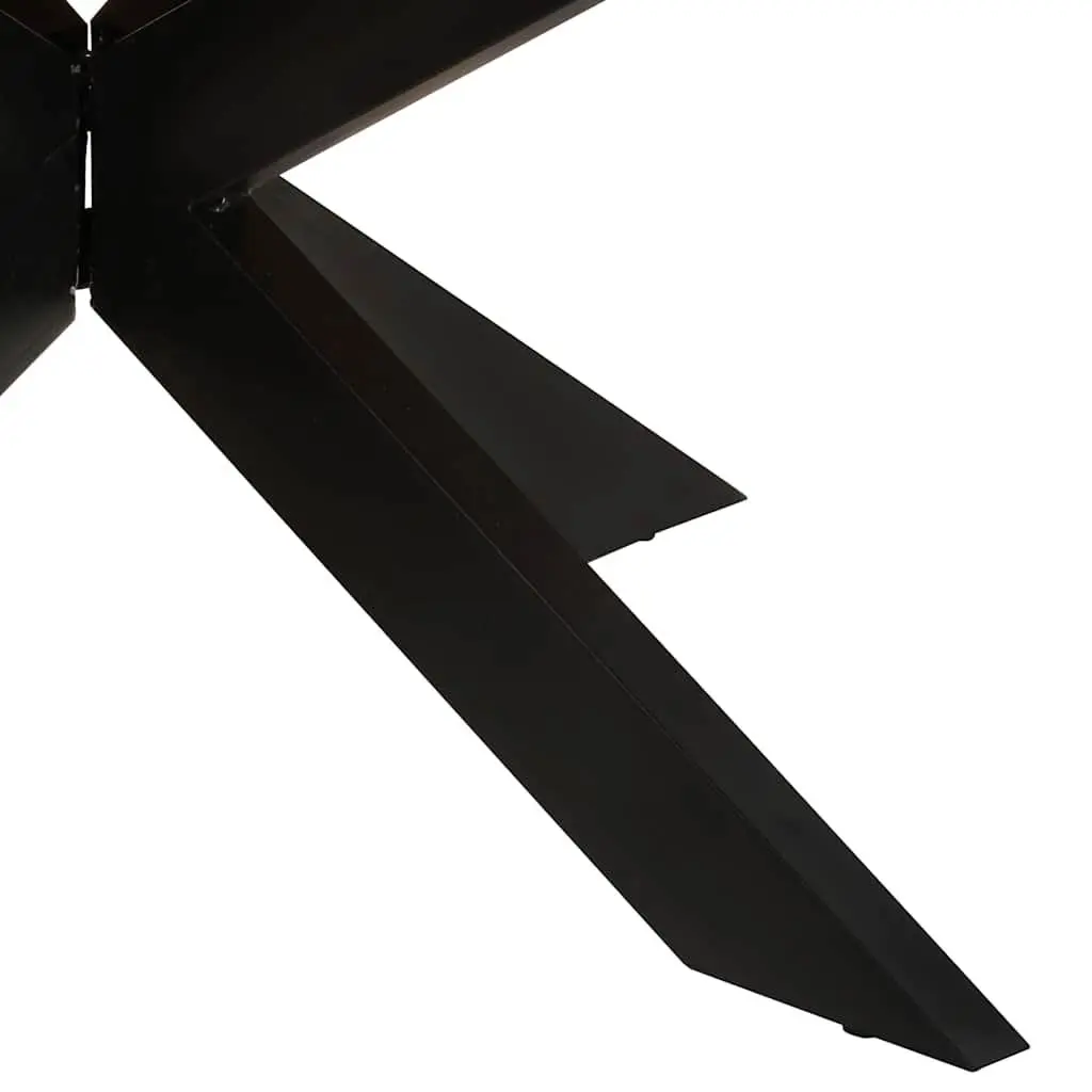 Round Dining Table 175cm Rough Mango Wood Brown
