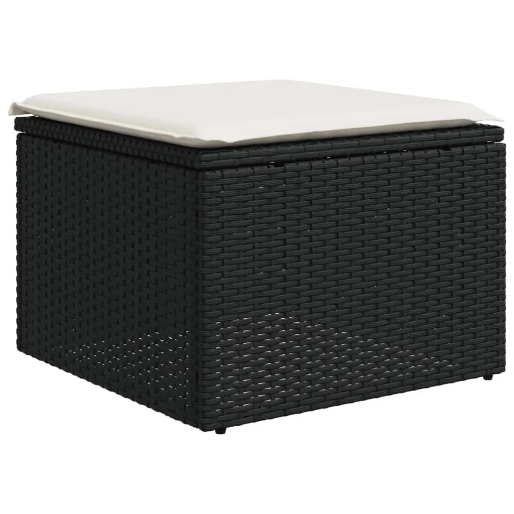 5 Piece Garden Sofa Set Outdoor Patio Furniture Black Poly Rattan Modular with
