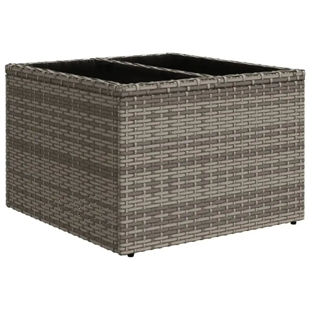 Outdoor Sectional Sofa Set 6 Piece Grey PE Rattan with Cushions