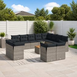 Garden Sofa Set 13 Piece Outdoor Furniture Patio Grey Modular Seating with