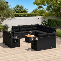 Outdoor Sectional Sofa Set 12 Piece Garden Furniture with Cushions Side Table