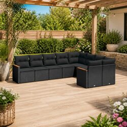 9 Piece Garden Sofa Set Outdoor Patio Furniture Modular Lounge with Cushions
