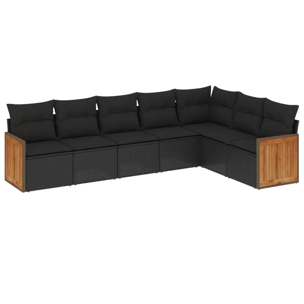 7 Piece Garden Sofa Set Outdoor Furniture Patio Rattan Lounge with Cushions