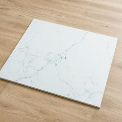 Tempered Glass Table Top 60x60 cm White Marble Design Dining Coffee Table
