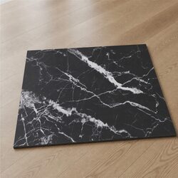 Tempered Glass Table Top 60x60cm Black Marble Design Dining Coffee Furniture
