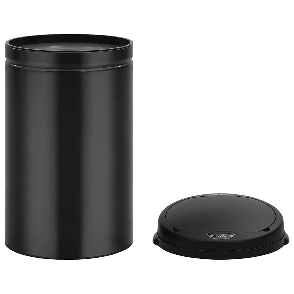 Automatic Sensor Dustbin Touch-Free 40L Black Carbon Steel