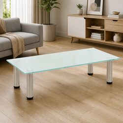Tempered Glass TV Stand Modern Living Room Bedroom Media Console Table Unit