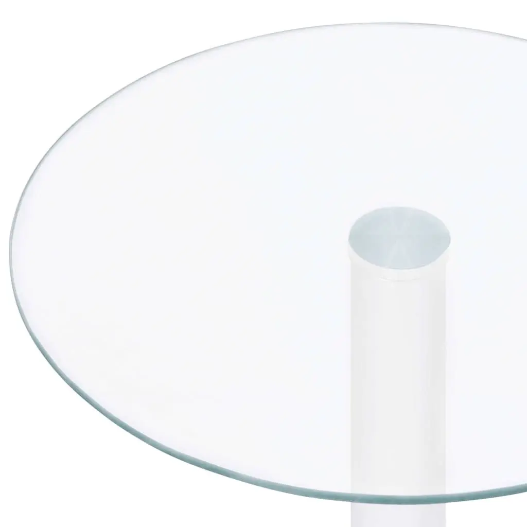 Coffee Table Transparent Tempered Glass Modern Living Room Accent Side Table
