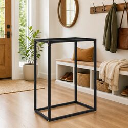 Console Table Black Tempered Glass Side End Table Modern Living Room Furniture