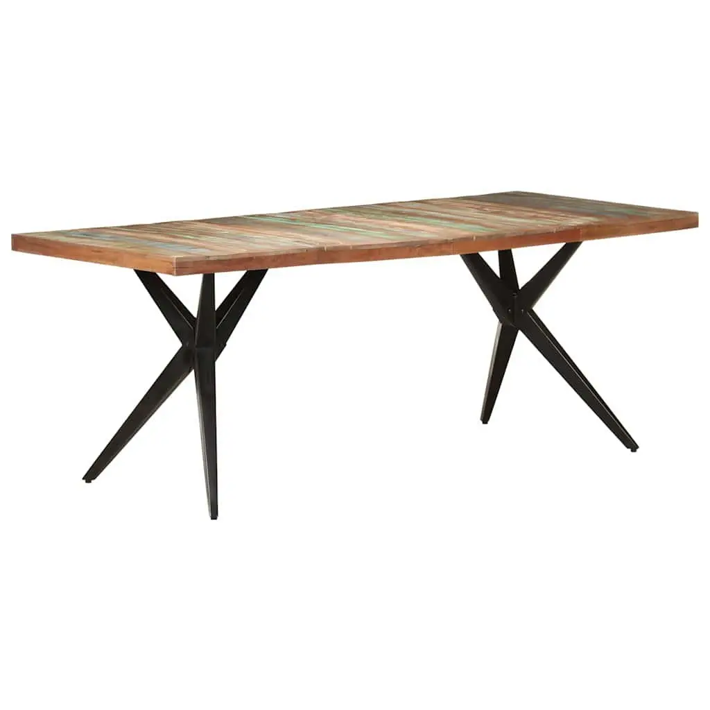 Dining Table Solid Reclaimed Wood 200x90x76cm White