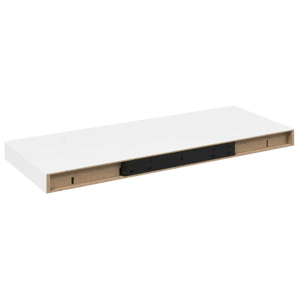 Floating Wall Shelves 2 Piece High Gloss White Display Ledge Storage Home Decor