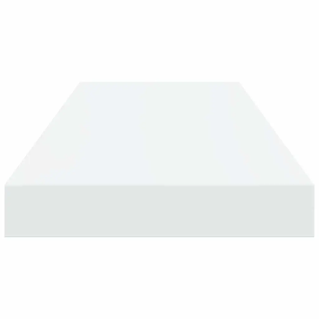 Floating Wall Shelves 2 Piece High Gloss White Display Ledge Storage Home Decor