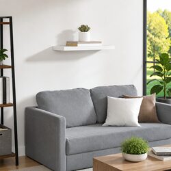 White Floating Wall Shelf Display Rack Storage Ledge Home Decor Modern Design