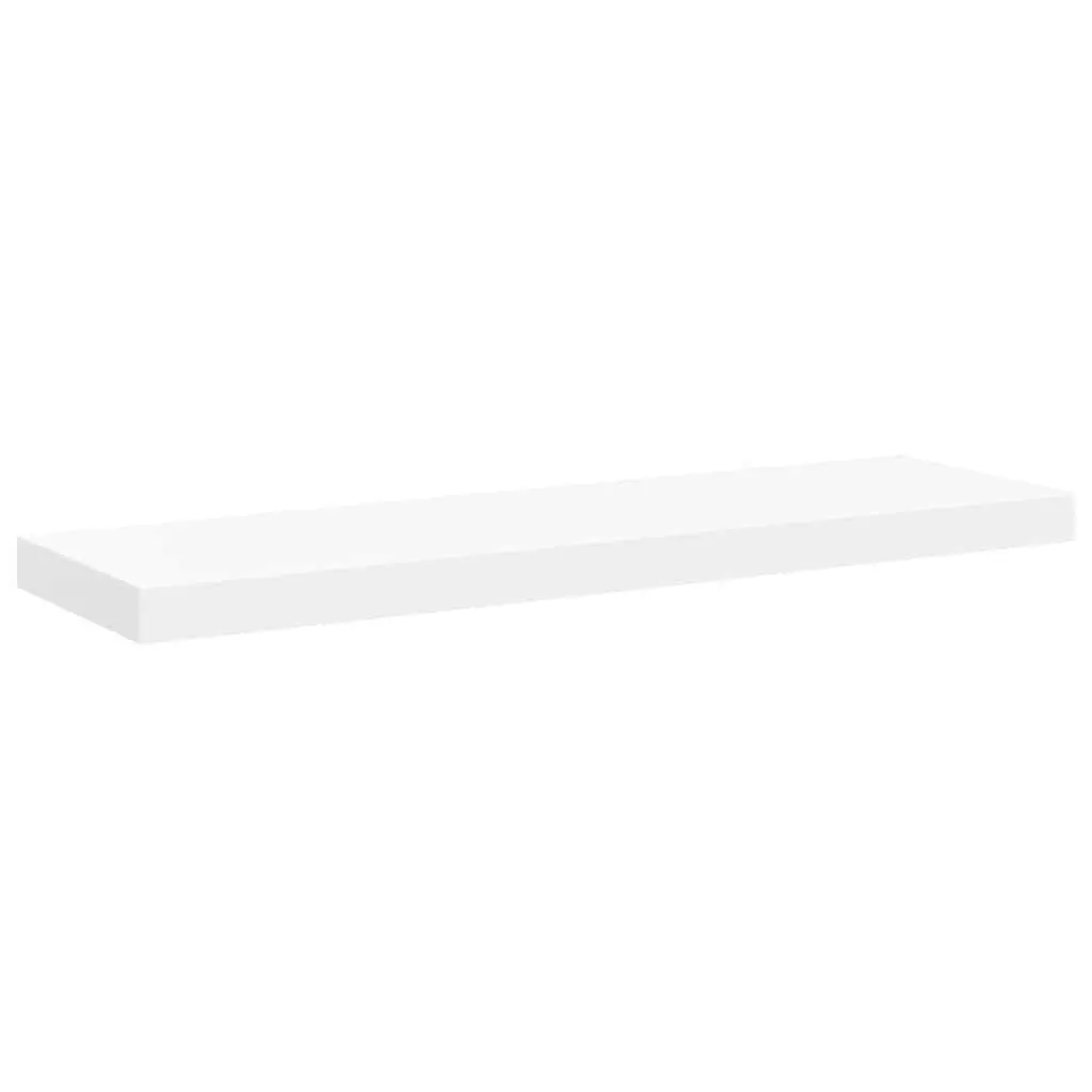 Floating Wall Shelves Set 4 Piece Invisible Mounting System White Honeycomb MDF