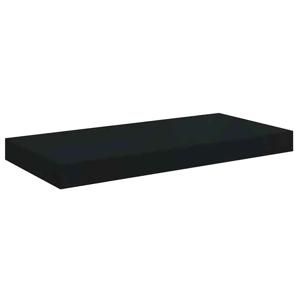 Wall Shelves Set 4 Piece Black Floating Display Shelves Modern Home Storage