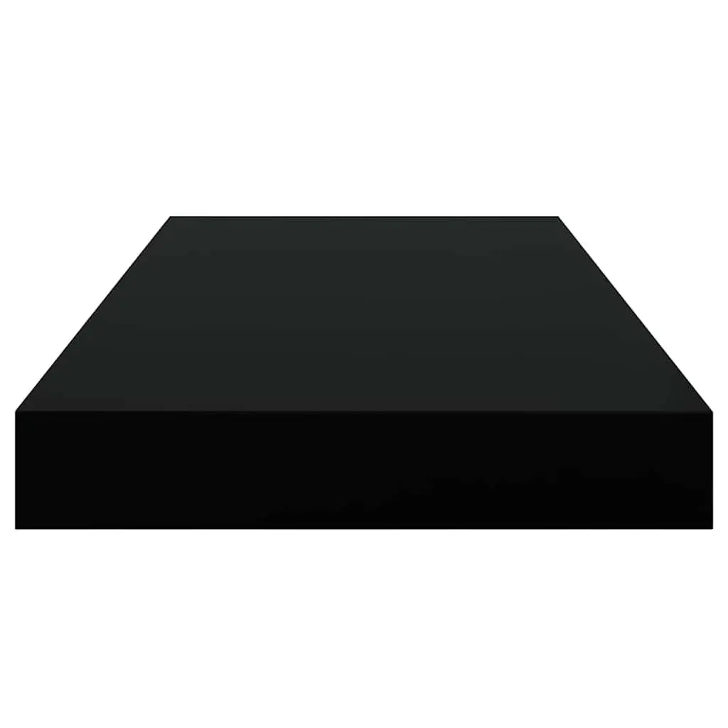 Wall Shelves Set 4 Piece Black Floating Display Shelves Modern Home Storage