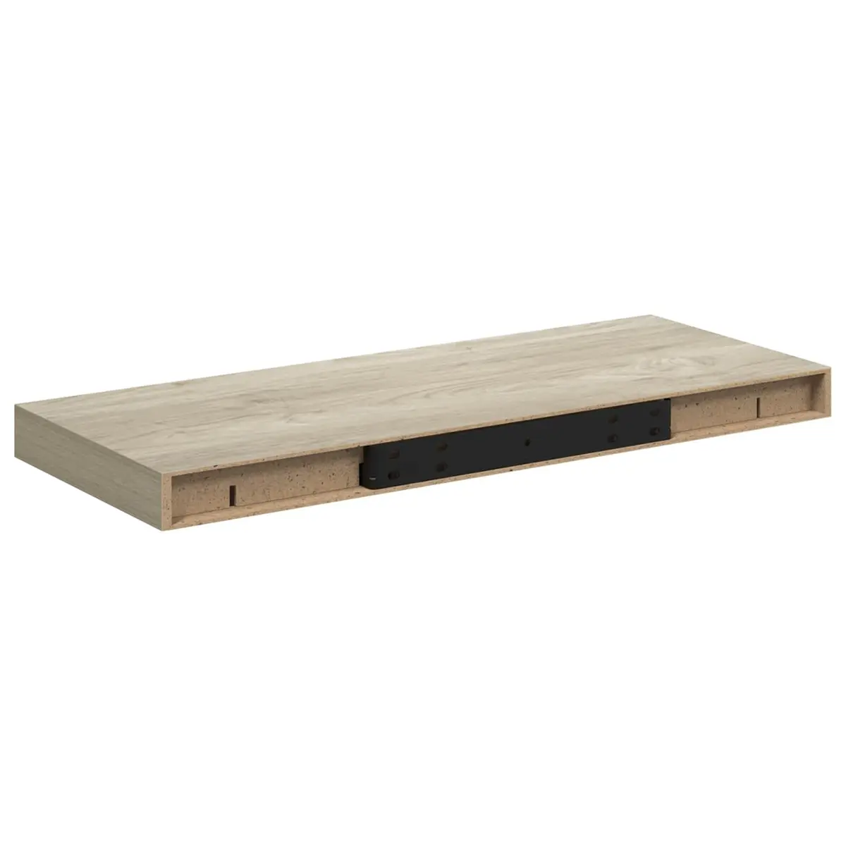 Floating Wall Shelves 2 Pieces Invisible Mounting System Brown 60x23.5cm