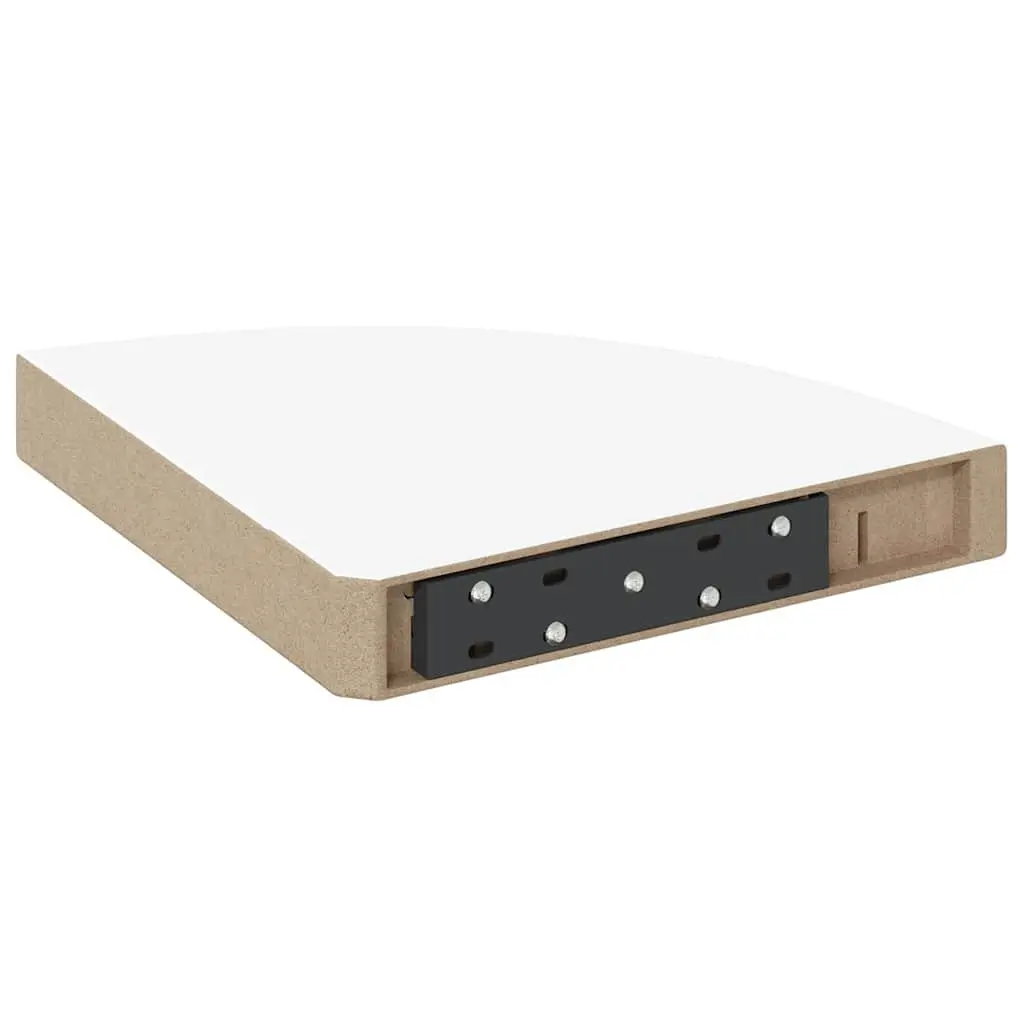 Floating Corner Shelves 4 Pieces White Wall Mount Display Storage