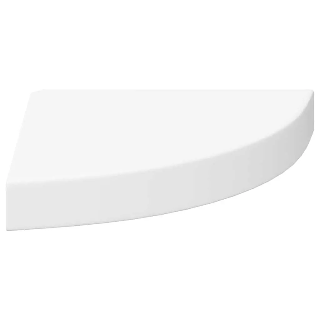 Floating Corner Shelves 4 Pieces White Wall Mount Display Storage