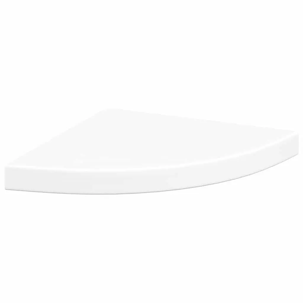 Floating Corner Shelves 4 Piece Invisible Mounting System 35x35x3.8 cm White