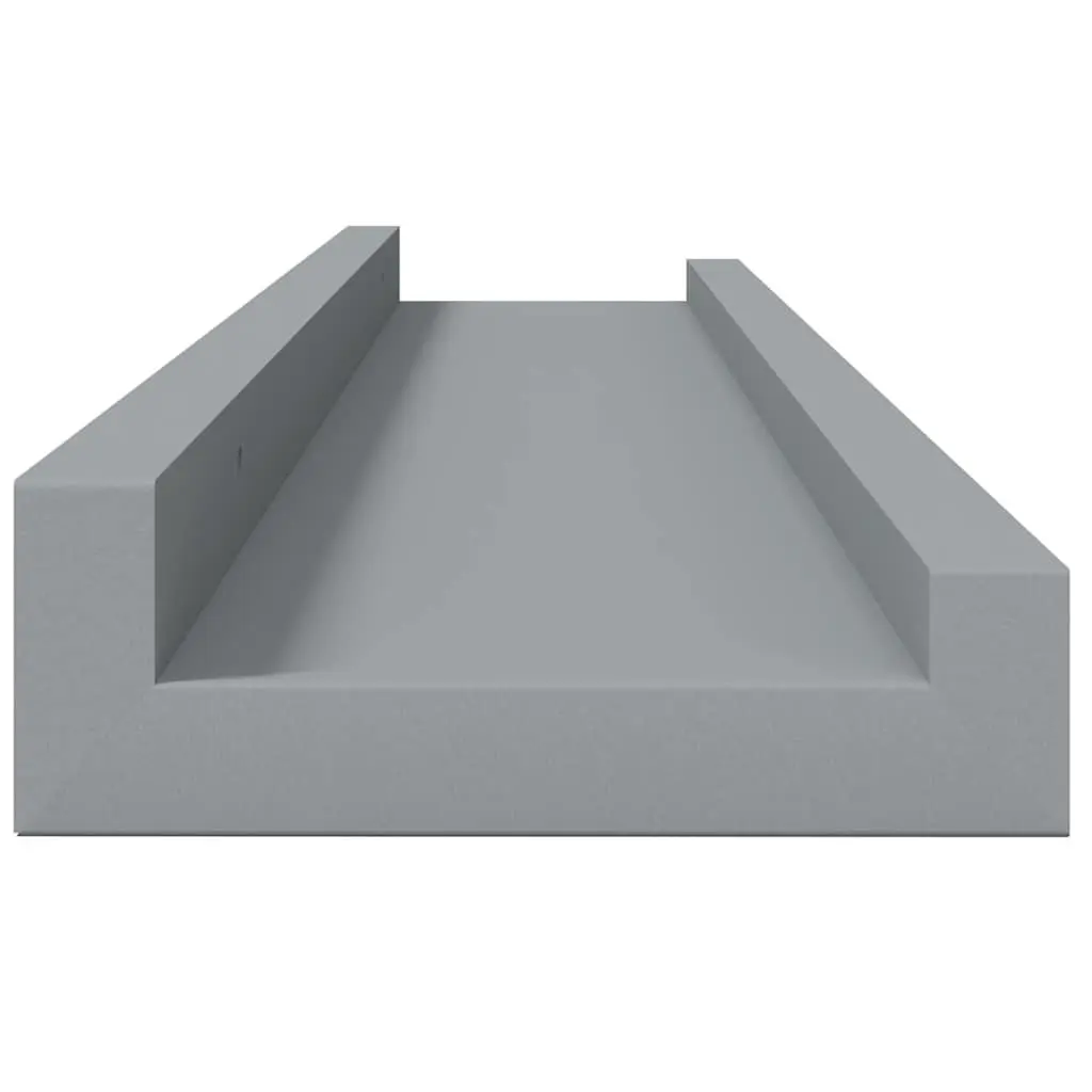 Picture Frame Ledge Shelves Wall Mounted Display Shelf 60x9x3cm Grey MDF 2 Piece