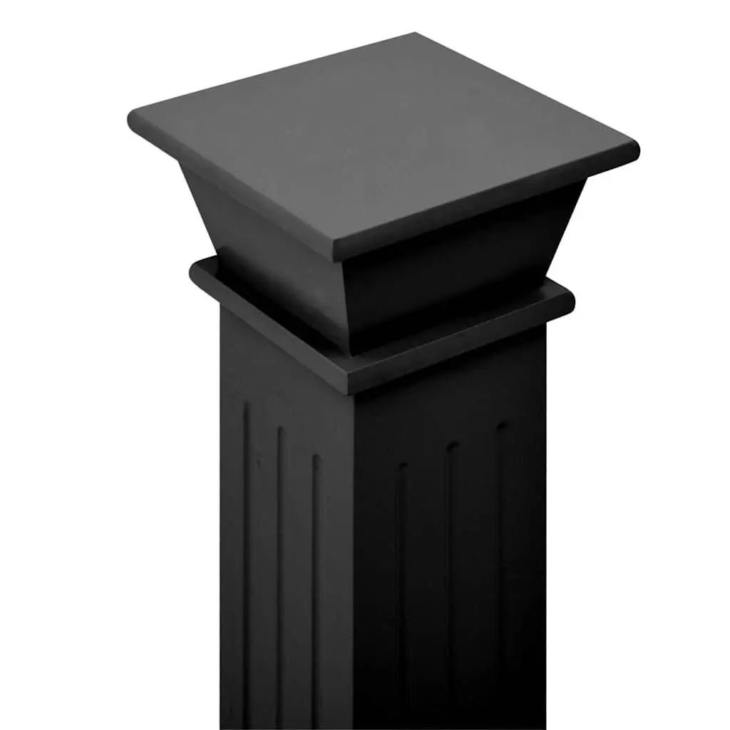 Classic Square Pillar Plant Stand Black MDF Flower Pot Display Pedestal Stand