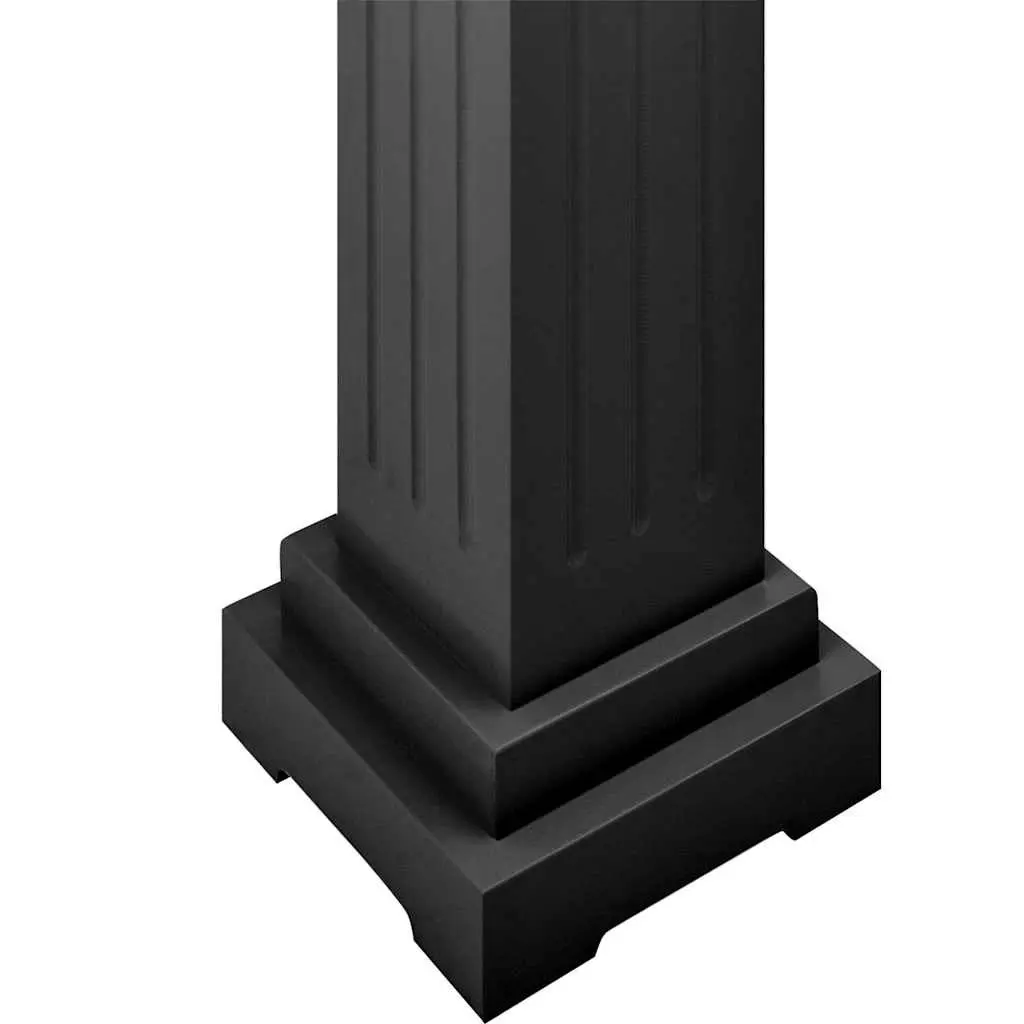 Classic Square Pillar Plant Stand Black MDF Flower Pot Display Pedestal Stand