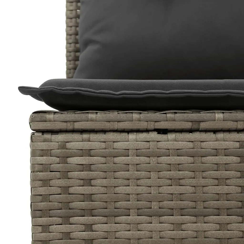 7 Piece Garden Sofa Set Grey Poly Rattan Outdoor Furniture Modular Patio Lounge