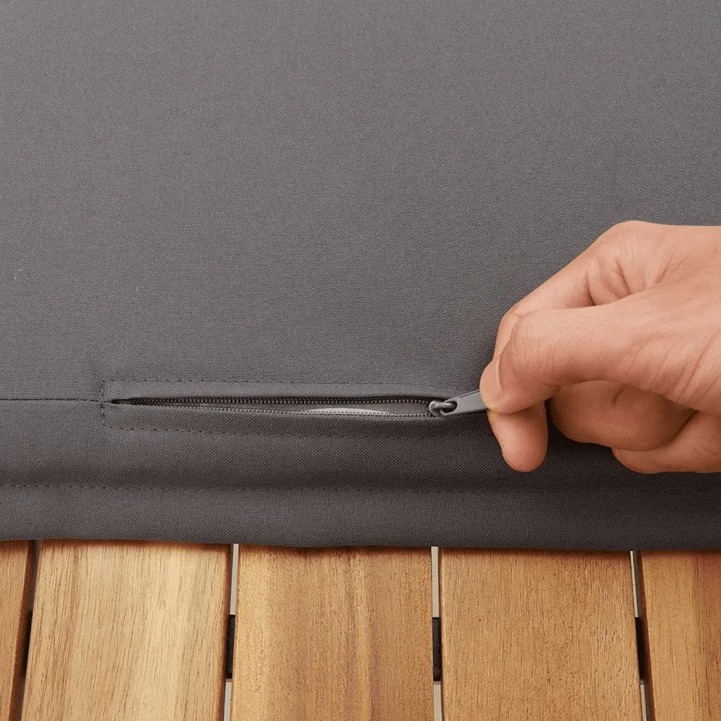 7 Piece Garden Sofa Set with Storage Cushions Grey Outdoor Patio Furniture