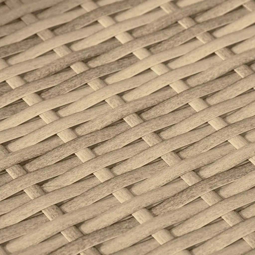 5 Piece Garden Sofa Set Beige Poly Rattan Outdoor Furniture with Storage