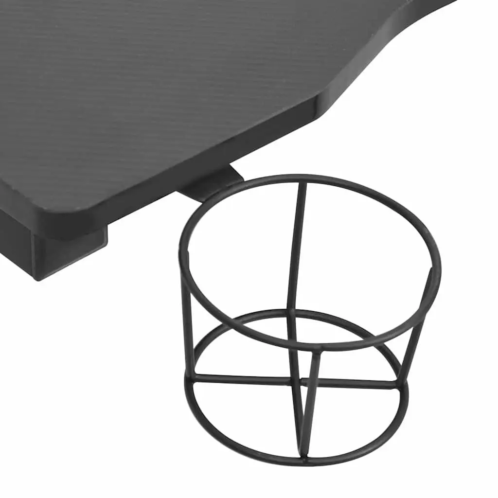 Gaming Desk LED RGB Black Y Shape Computer Workstation Ergonomic Design