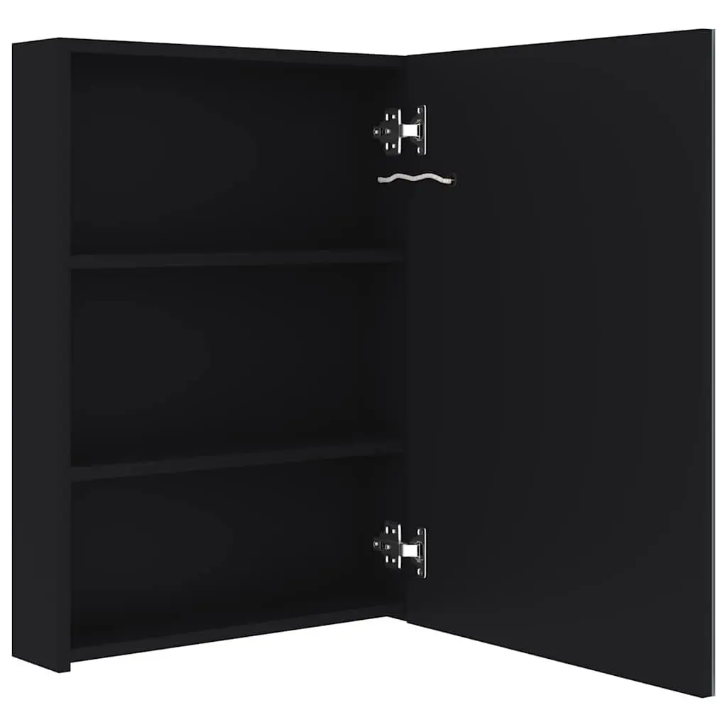Bathroom Vanity Mirror Cabinet LED Light Anthracite 50x13x70cm